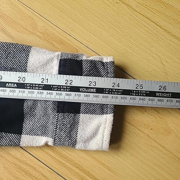 Levi's Classic Plaid Flannel Worker Over Shirt Mens Medium White Cotton  19587 - Picture 7 of 9